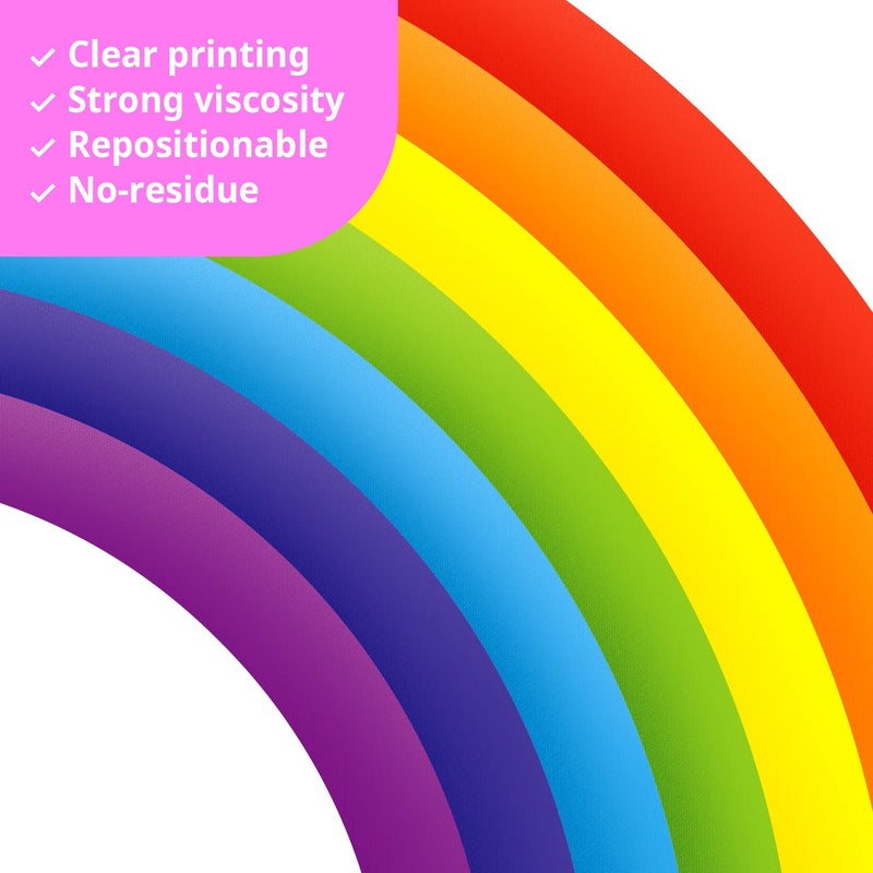 DECOWALL SG-1713 Rainbow and Clouds Kids Wall Stickers Wall Decals Peel and Stick Removable Wall Stickers for Kids Nursery Bedroom Living Room d?cor - Image 4